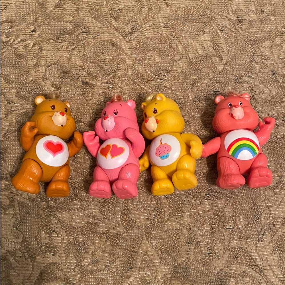 Vintage Lot of 4 Posable Care Bear Figures - Picture 7 of 9